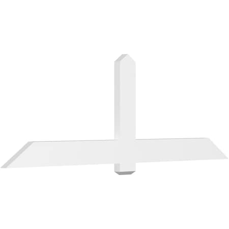 Ekena Millwork Eugene Architectural Grade PVC Gable Bracket, 84"W x 28"H x 2"D x 6"F, 8/12 Pitch GBP084X28X0206EUG00